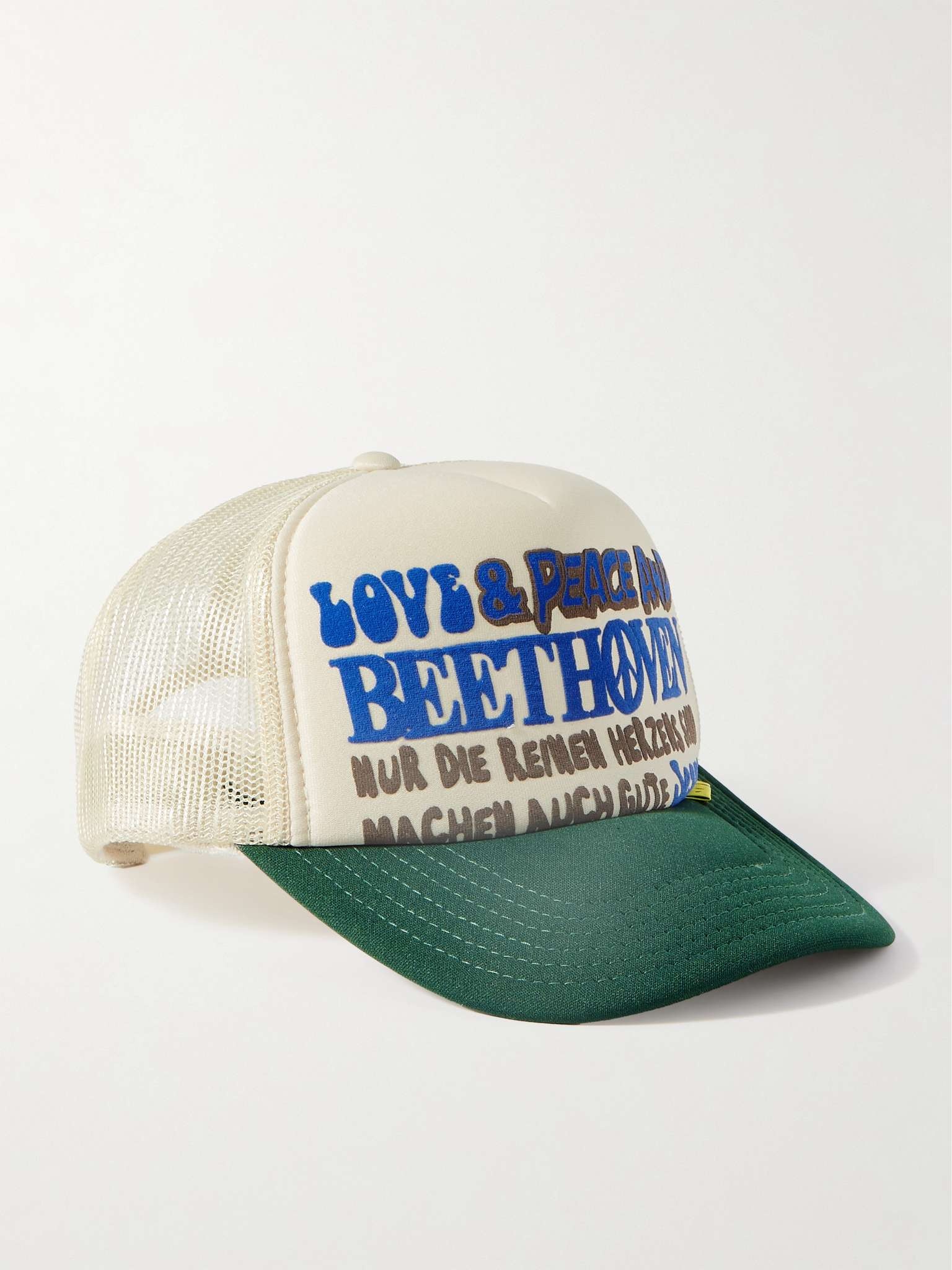 Love & Peace and Beethoven Printed Neoprene and Mesh Trucker Cap - 1