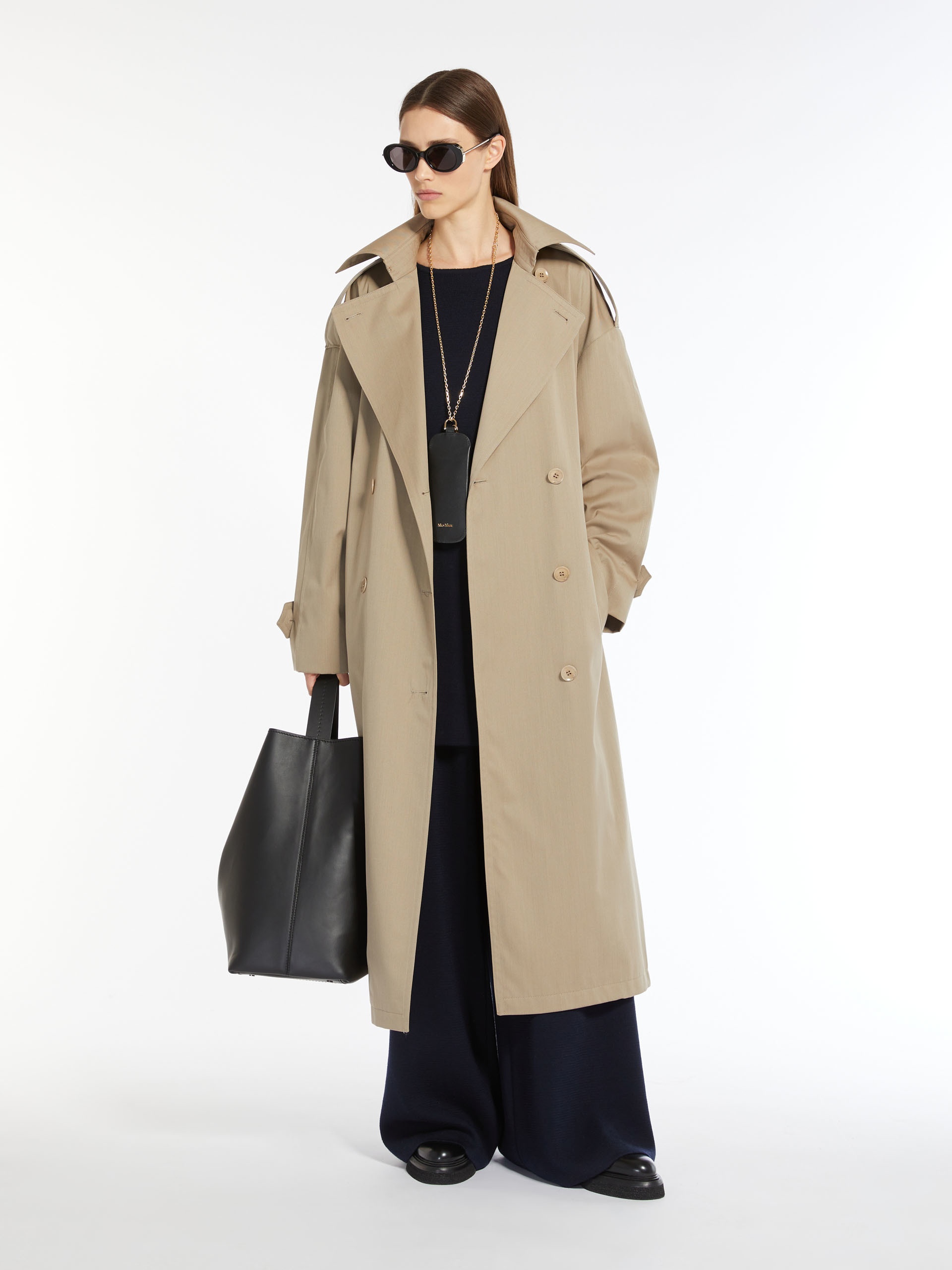 SALPA Oversize trench coat in water-resistant cotton and wool - 2