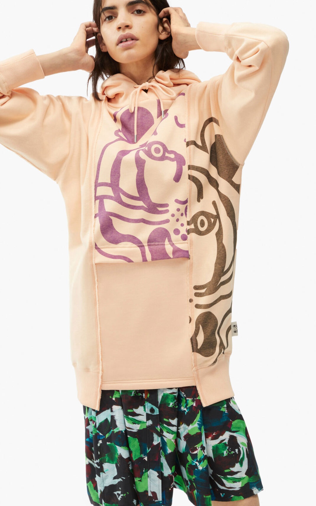 Hooded K-Tiger sweater dress - 4