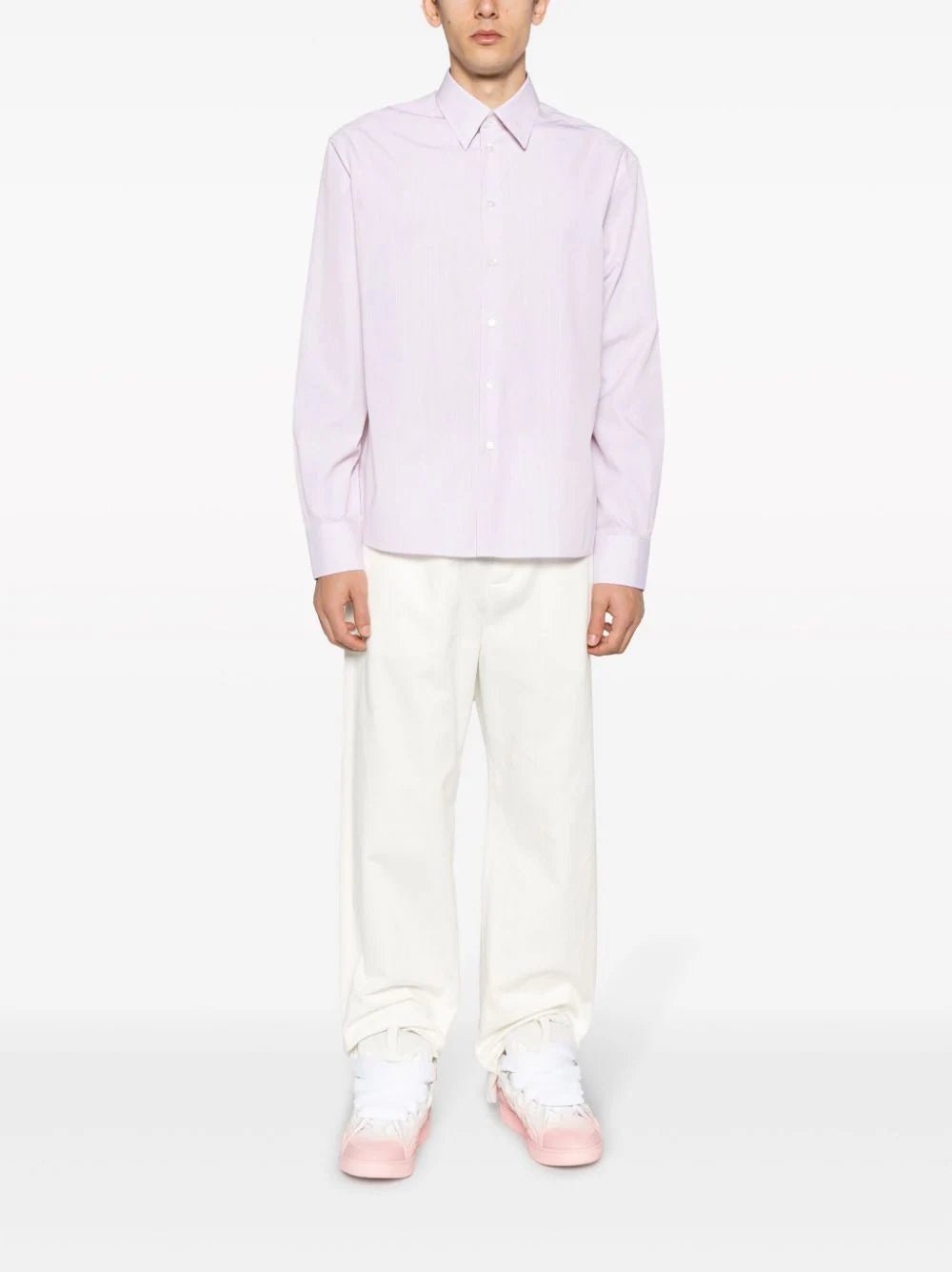 PINSTRIPE-PRINT COTTON SHIRT - 2