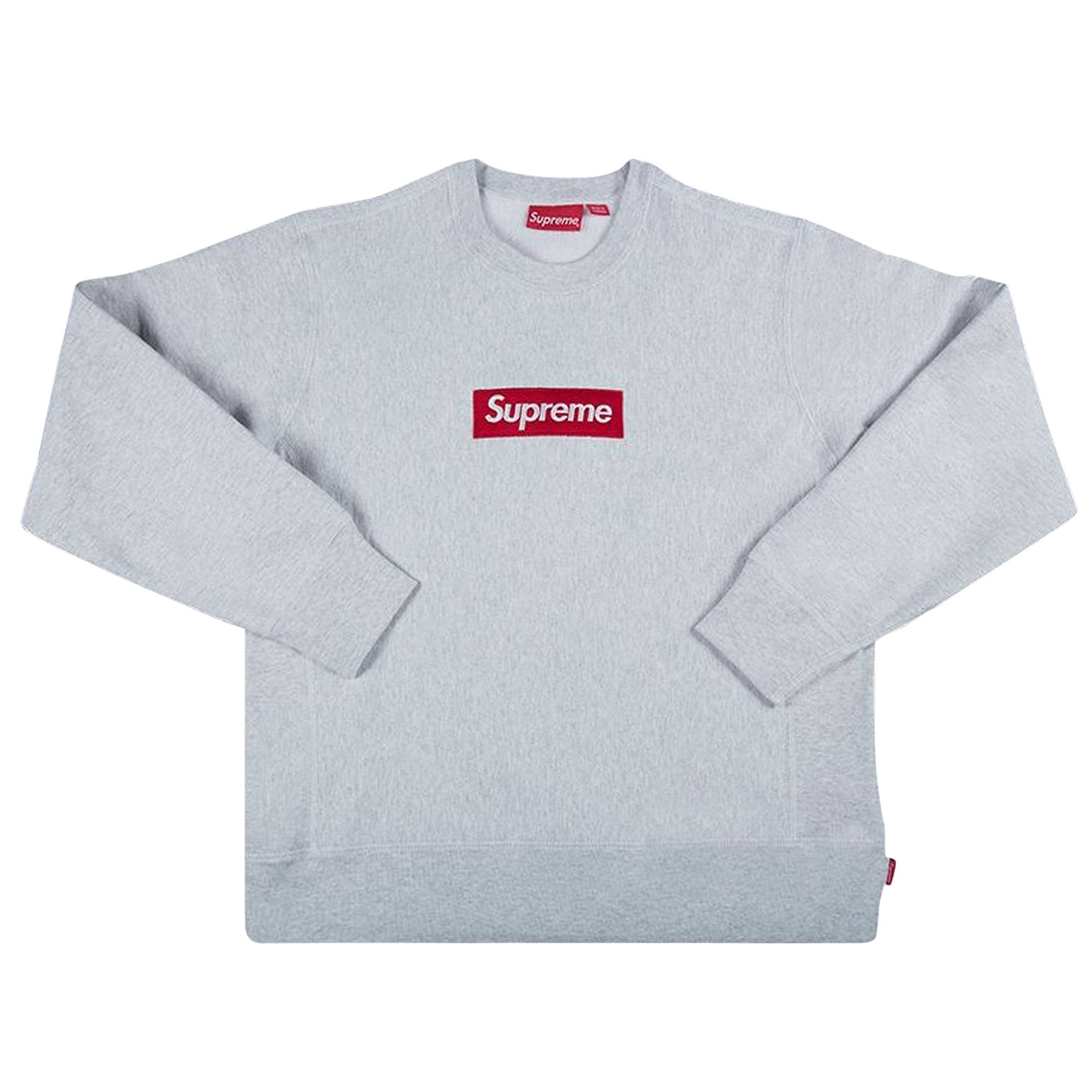 Supreme Box Logo Crewneck 'Ash Grey' - 1