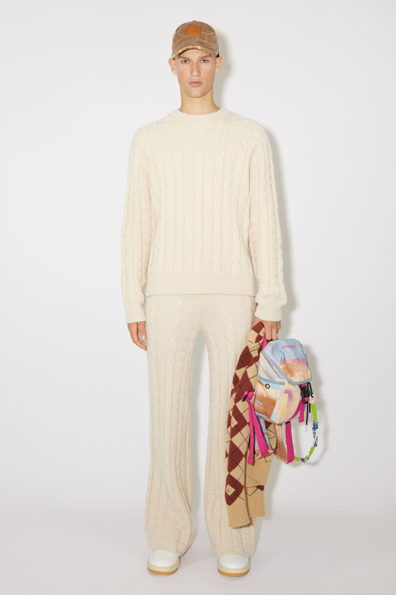Acne Studios Cable wool jumper - Oatmeal melange outlook