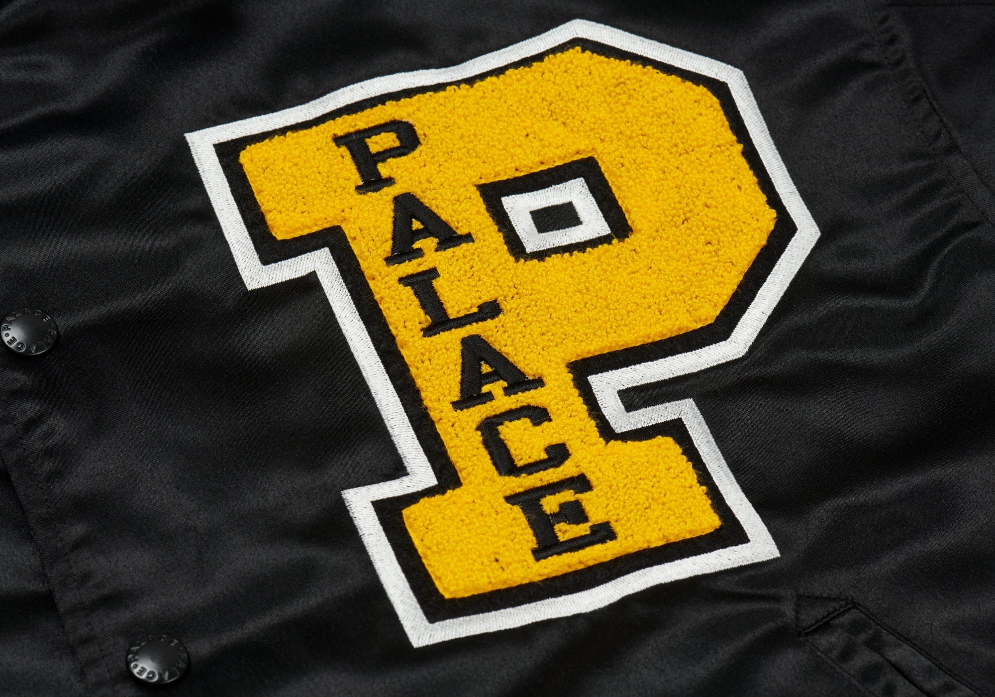 SATIN VARSITY JACKET BLACK - 4