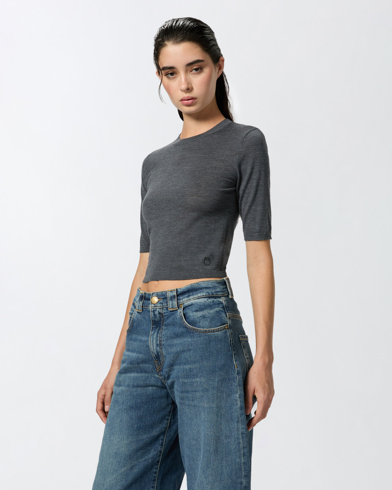 PINKO SHORT SWEATER IN EXTRA-FINE WOOL outlook