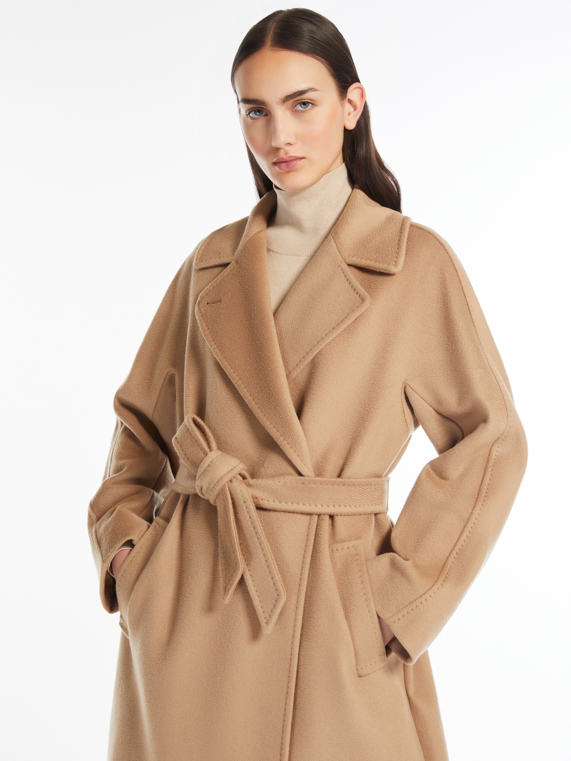RESINA Belted wool coat - 5