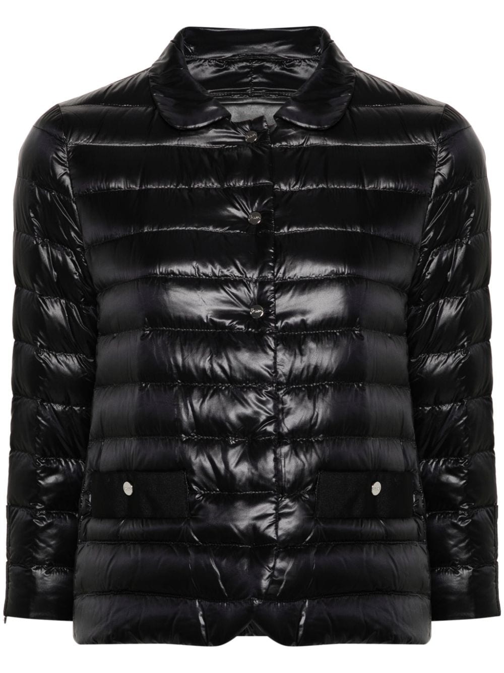 rounded-collar padded jacket - 1