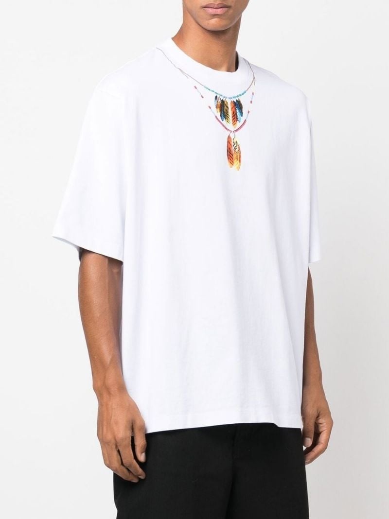 necklace-print short-sleeve T-Shirt - 3