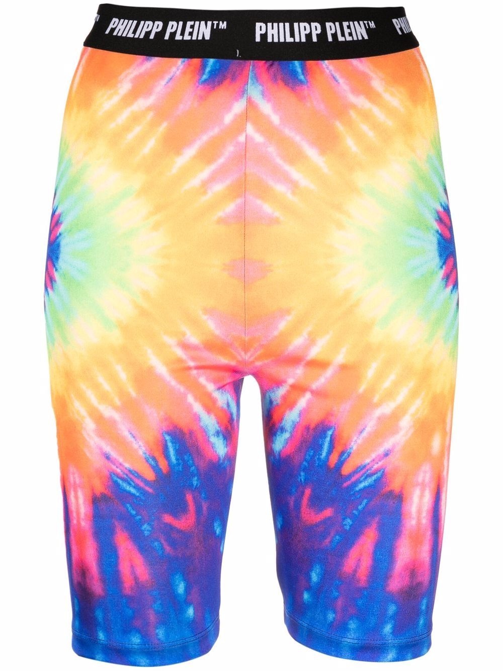 tie dye-print cycling shorts - 1