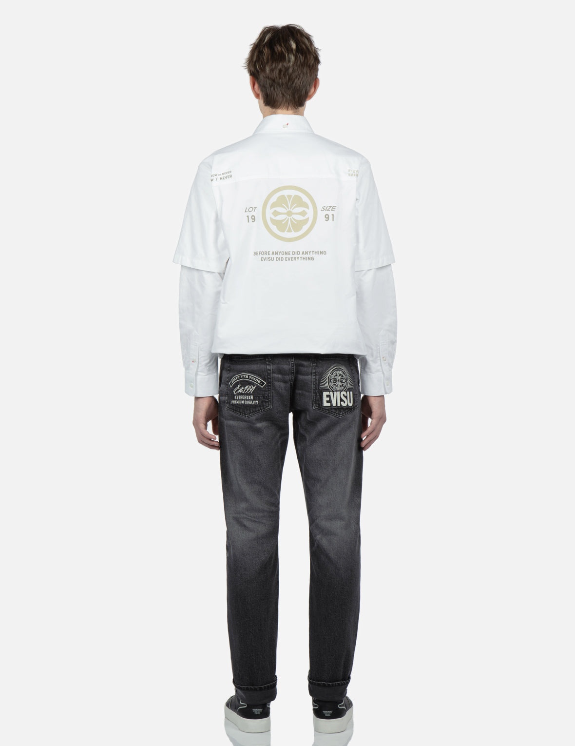 Kamon and Logo Embroidered Carrot Fit Jeans #2017 - 3
