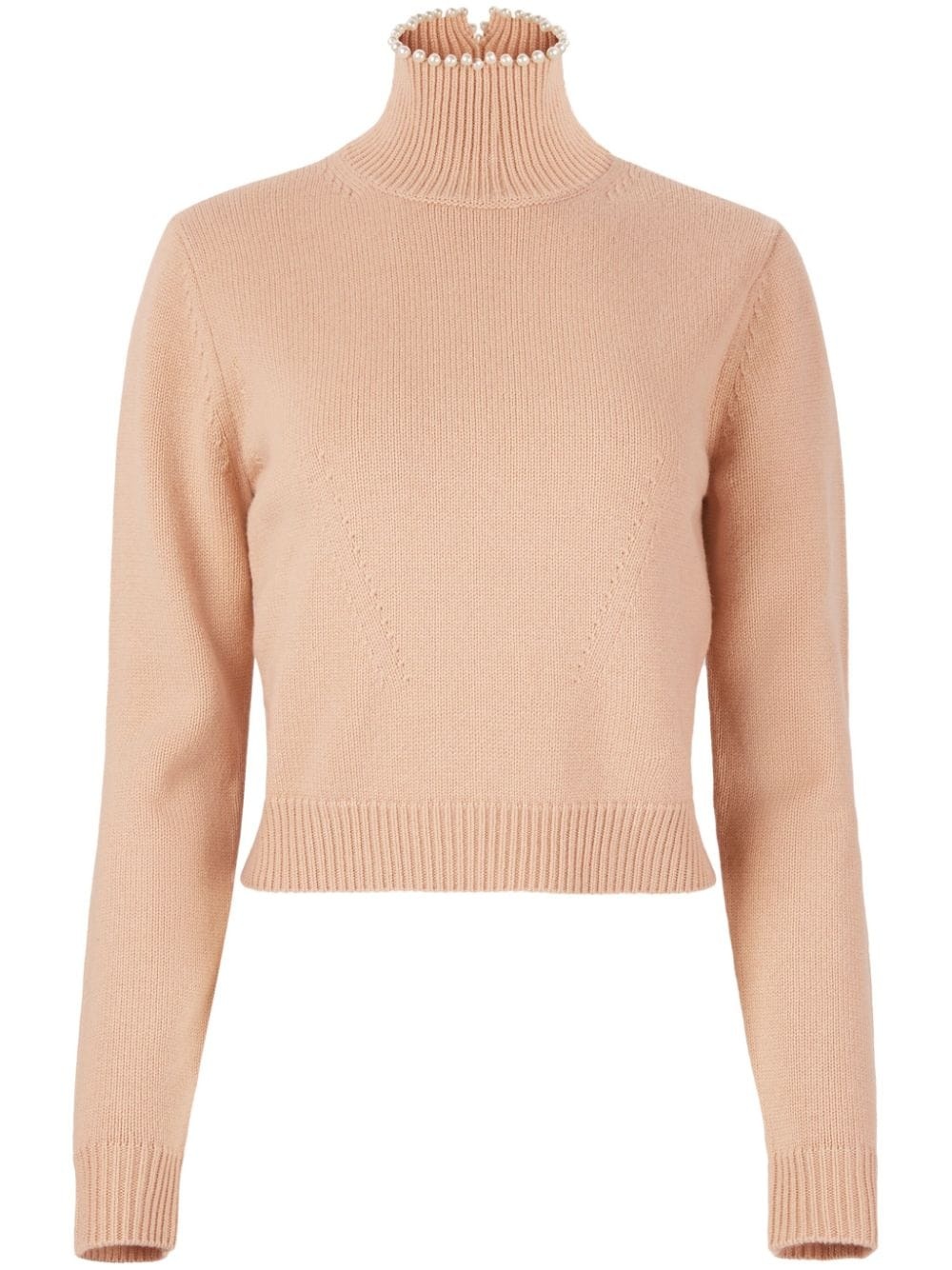 bead-embellished wool-blend jumper - 1