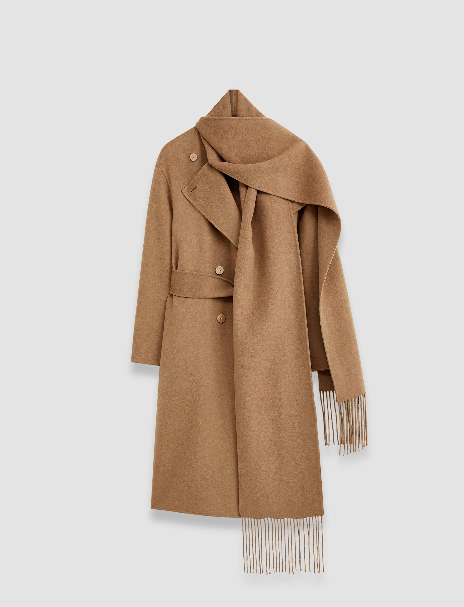 Light Double Face Fringed Lepage Coat - 1
