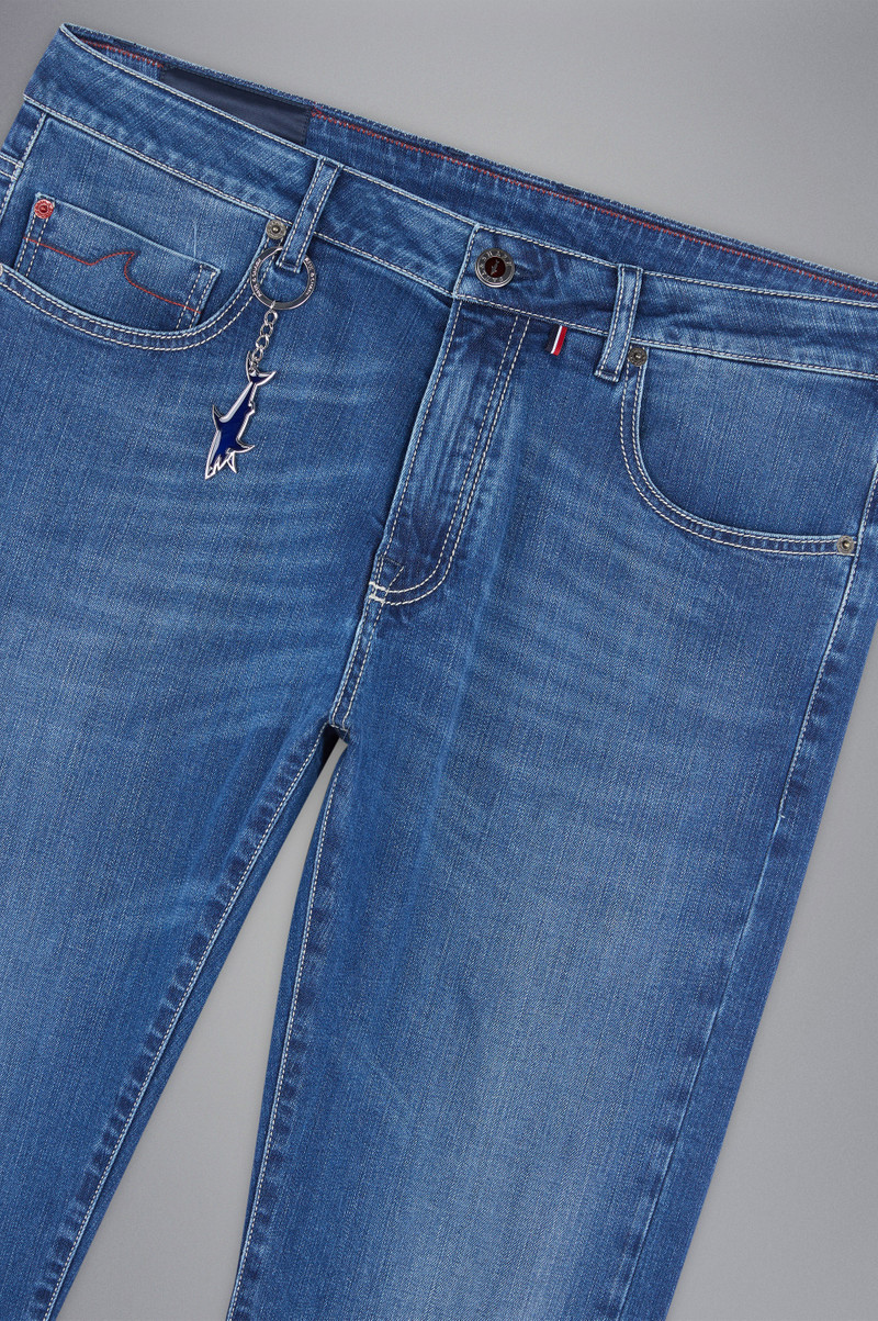 GIZA COTTON DENIM STRETCH JEANS 5