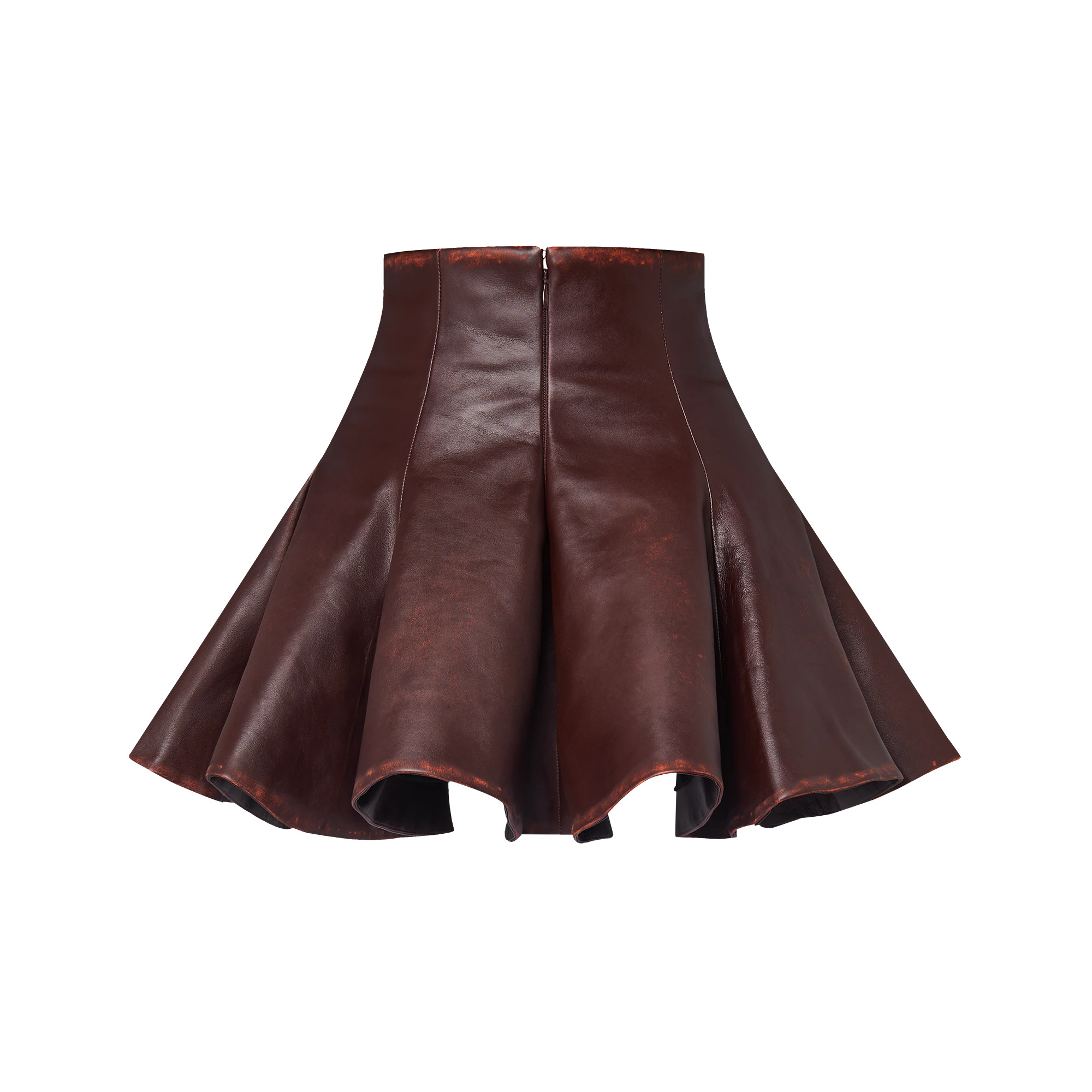 Pleated Calfskin Circle Skirt - 3