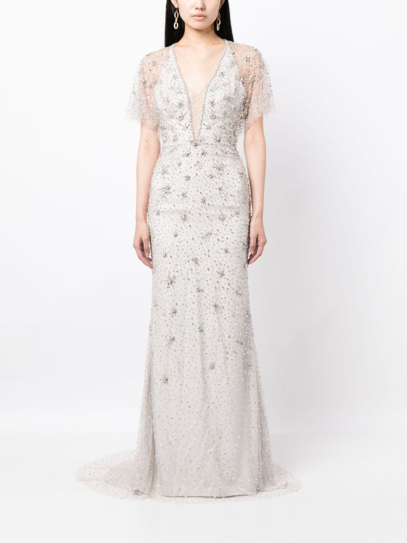 JENNY PACKHAM Sofie crystal-embellished gown outlook