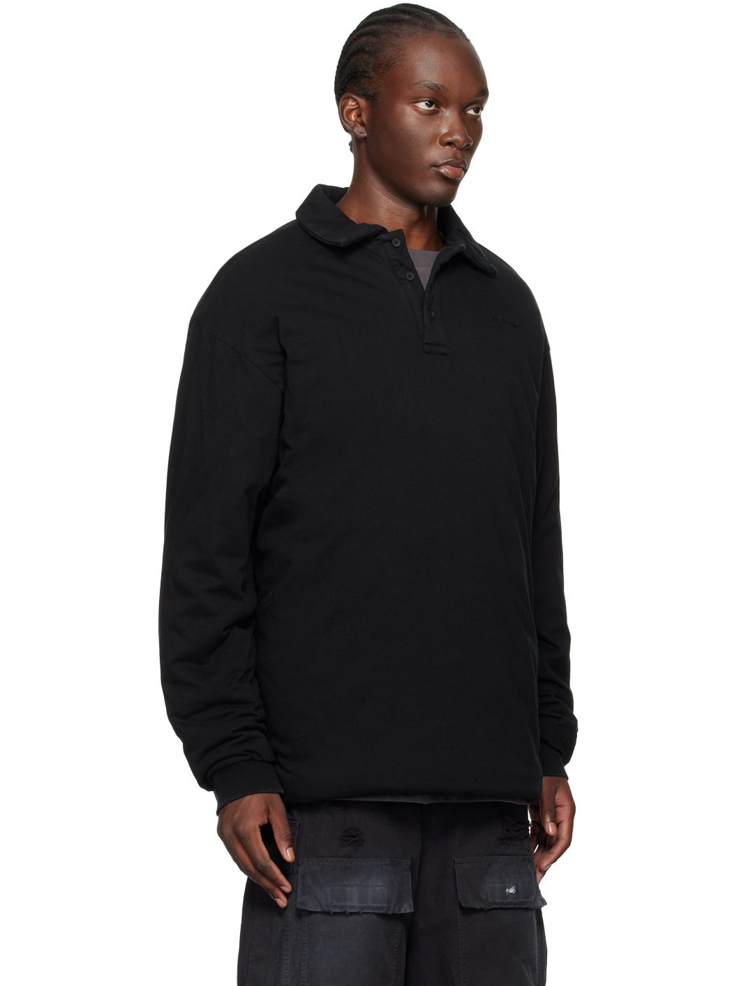 Black Padded Polo - 2