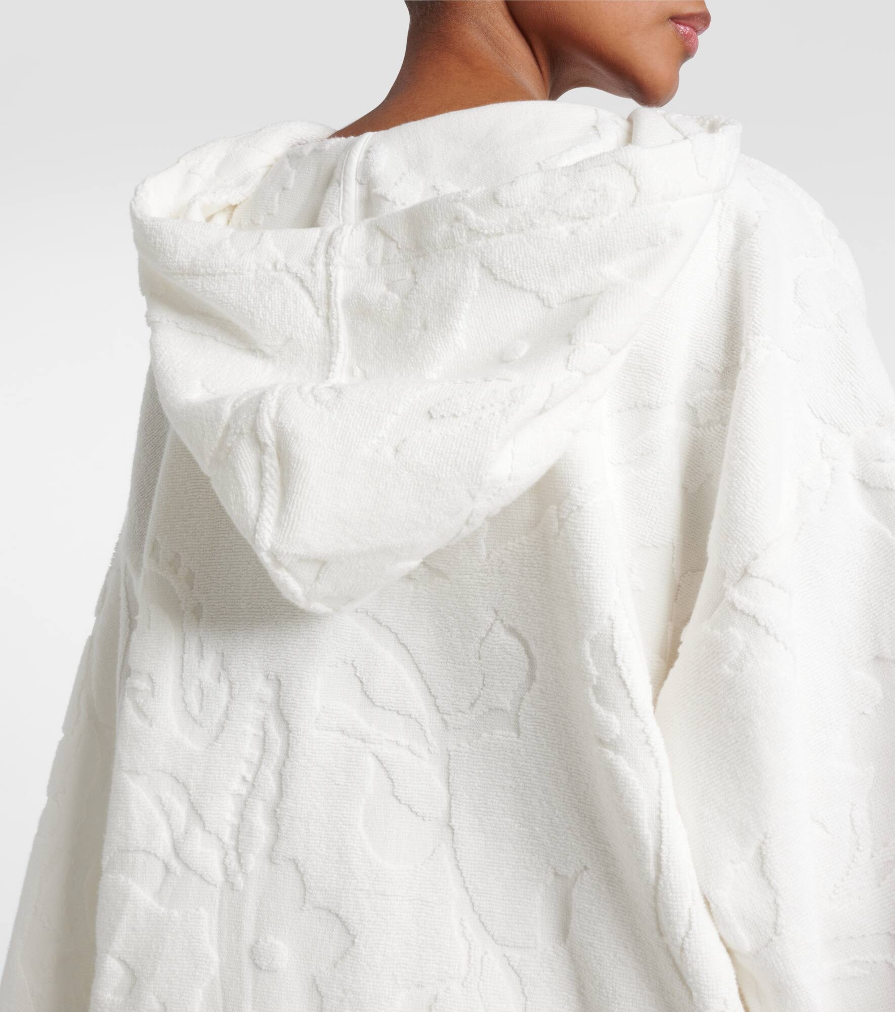 Cosy Towelling cotton terry jacquard hoodie - 6