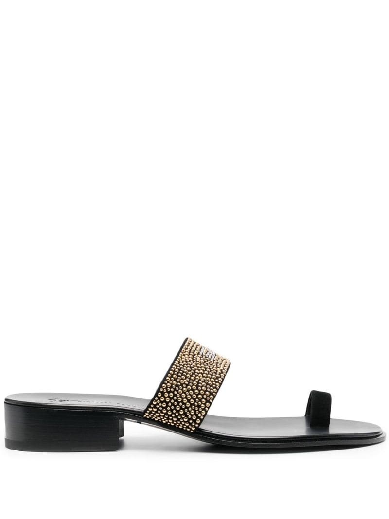 single toe-strap detail sandals - 1