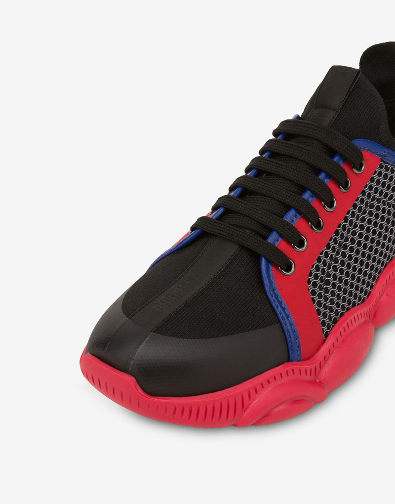 LOGO TAPE MESH AND JERSEY TEDDY SHOES 5