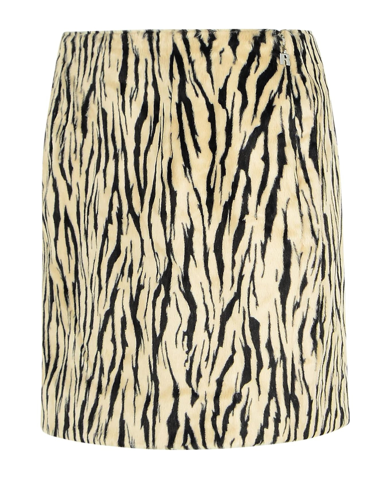 Printed Faux Fur Skirt - 2