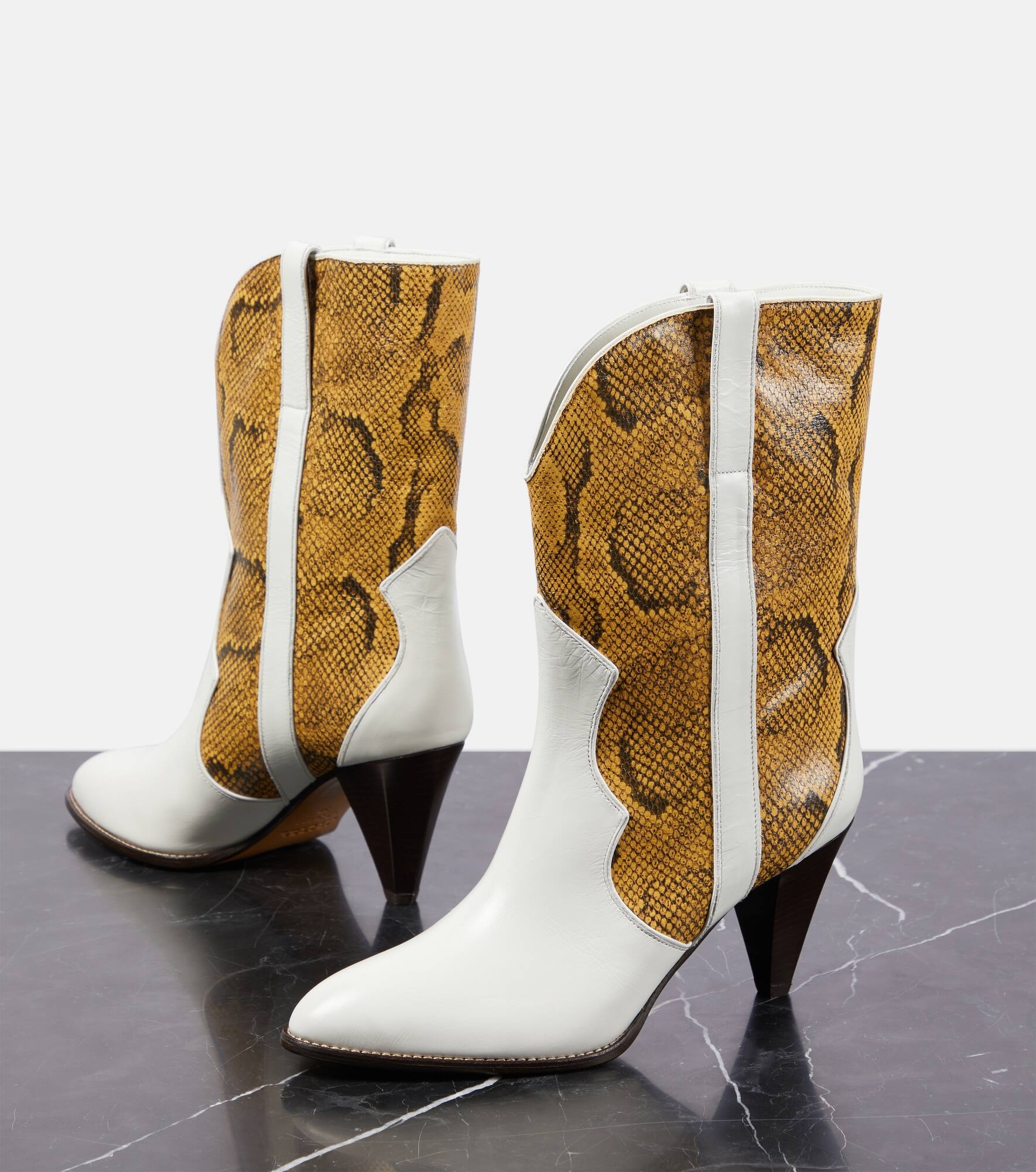Witney snake-effect leather ankle boots - 6
