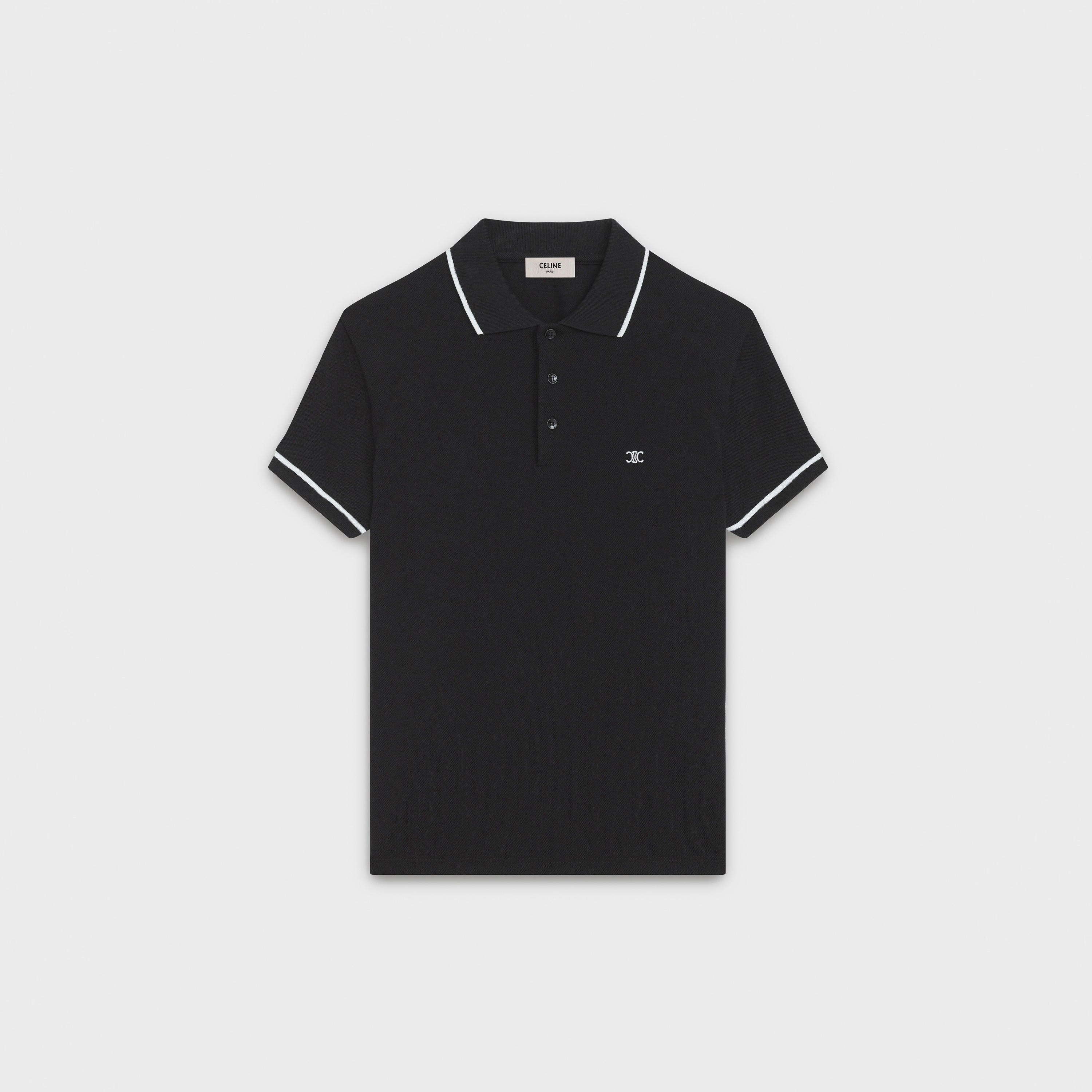 'TRIOMPHE' POLO IN COTTON PIQUÉ - 1