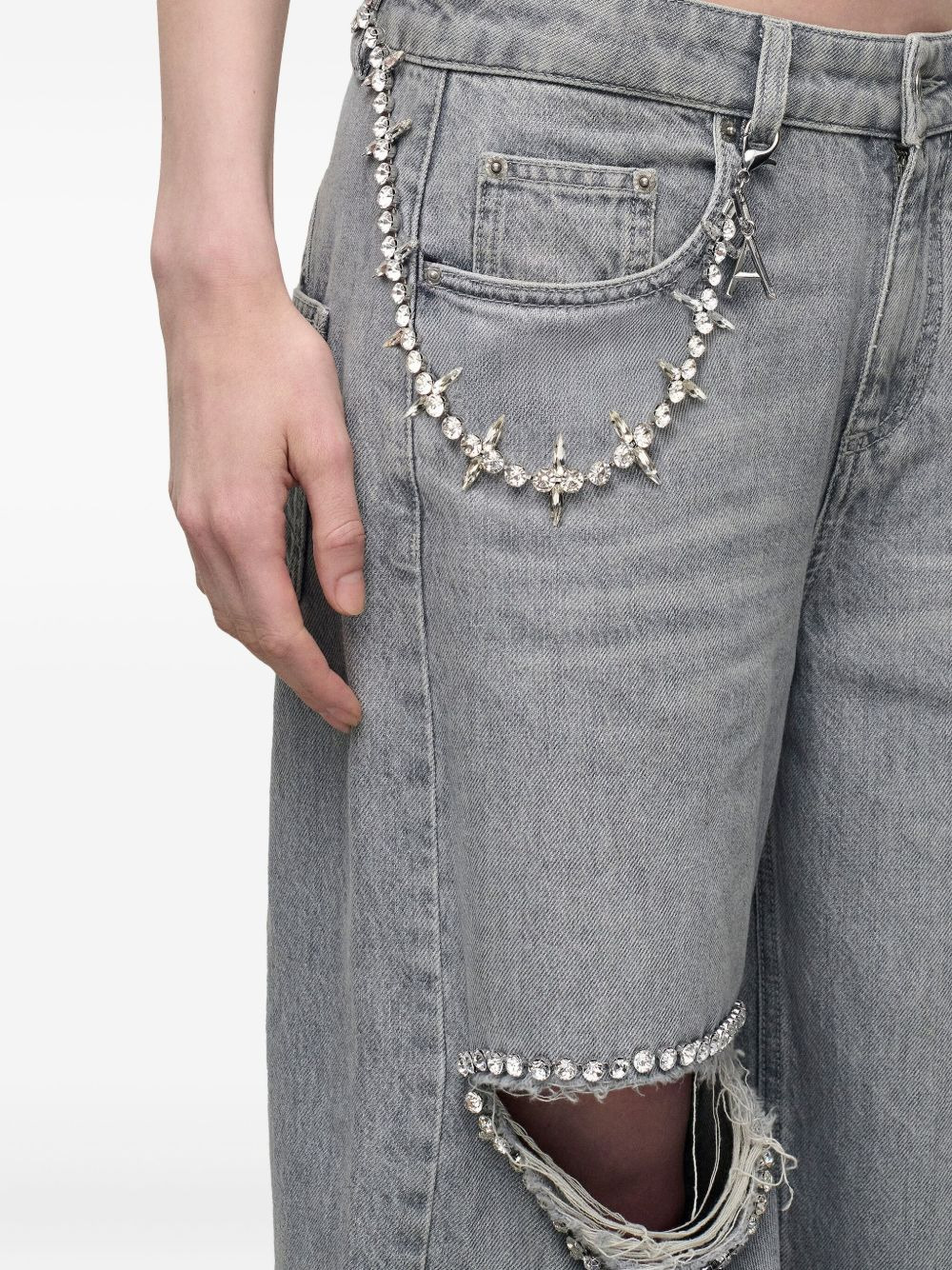 crystal-embellished wallet chain - 2