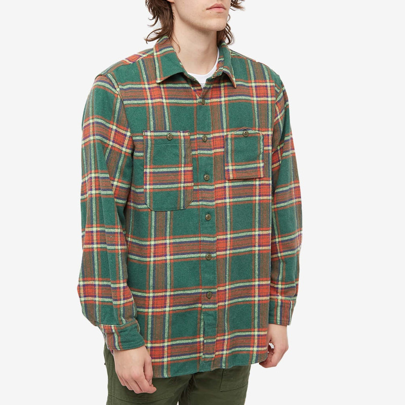 Engineered Garments Plaid Flannel Work Shirt 2