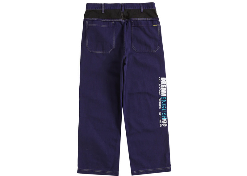 Supreme Supreme Mark Leckey Dream English Kid Twill Panel Pants Navy outlook