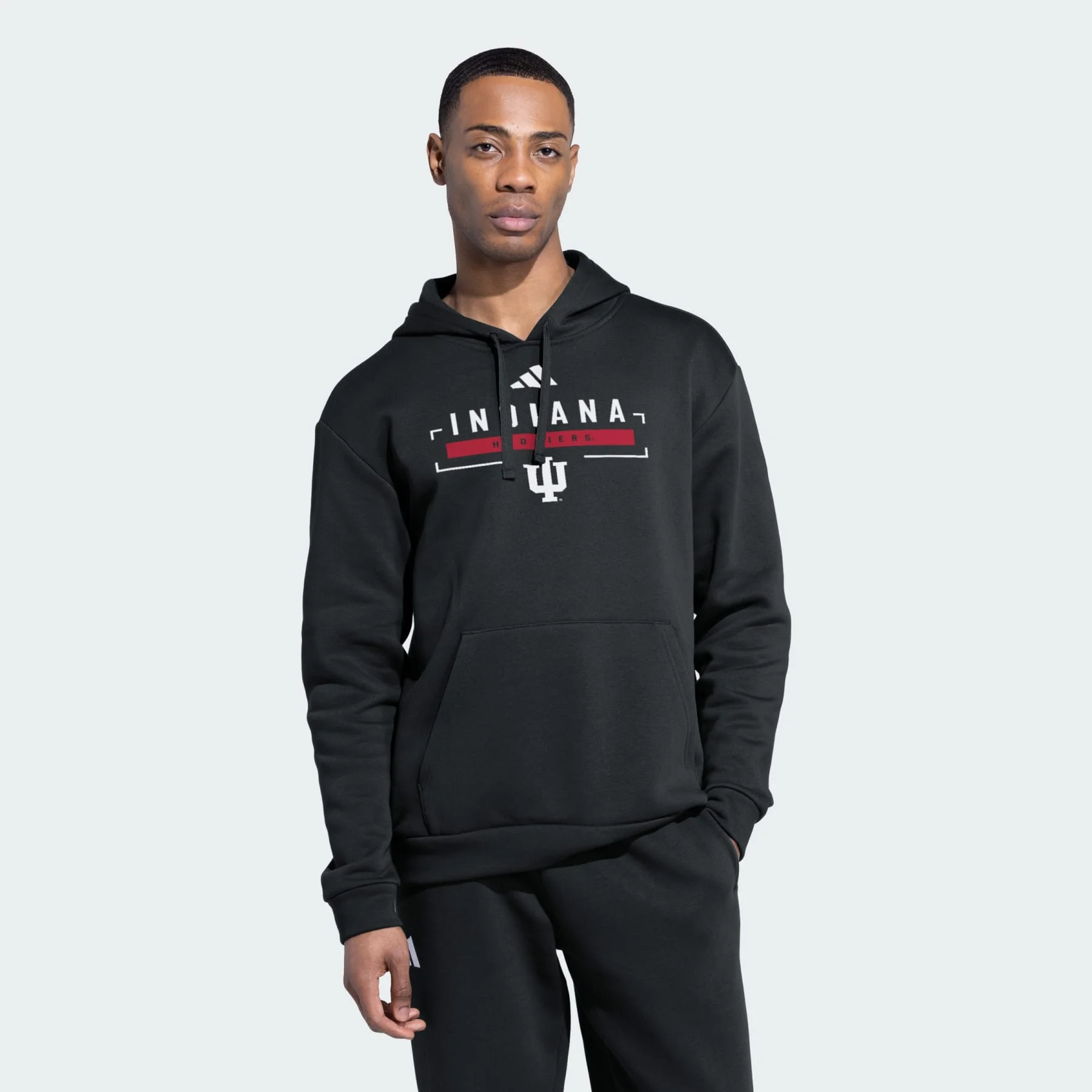 Indiana Hoosiers Mens Fleece Hooded Sweat - 1
