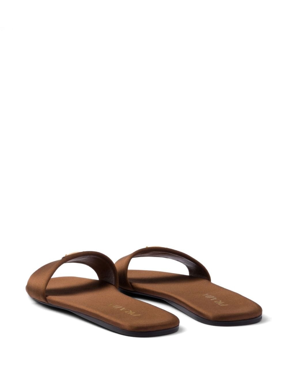 triangle-logo satin slides - 3
