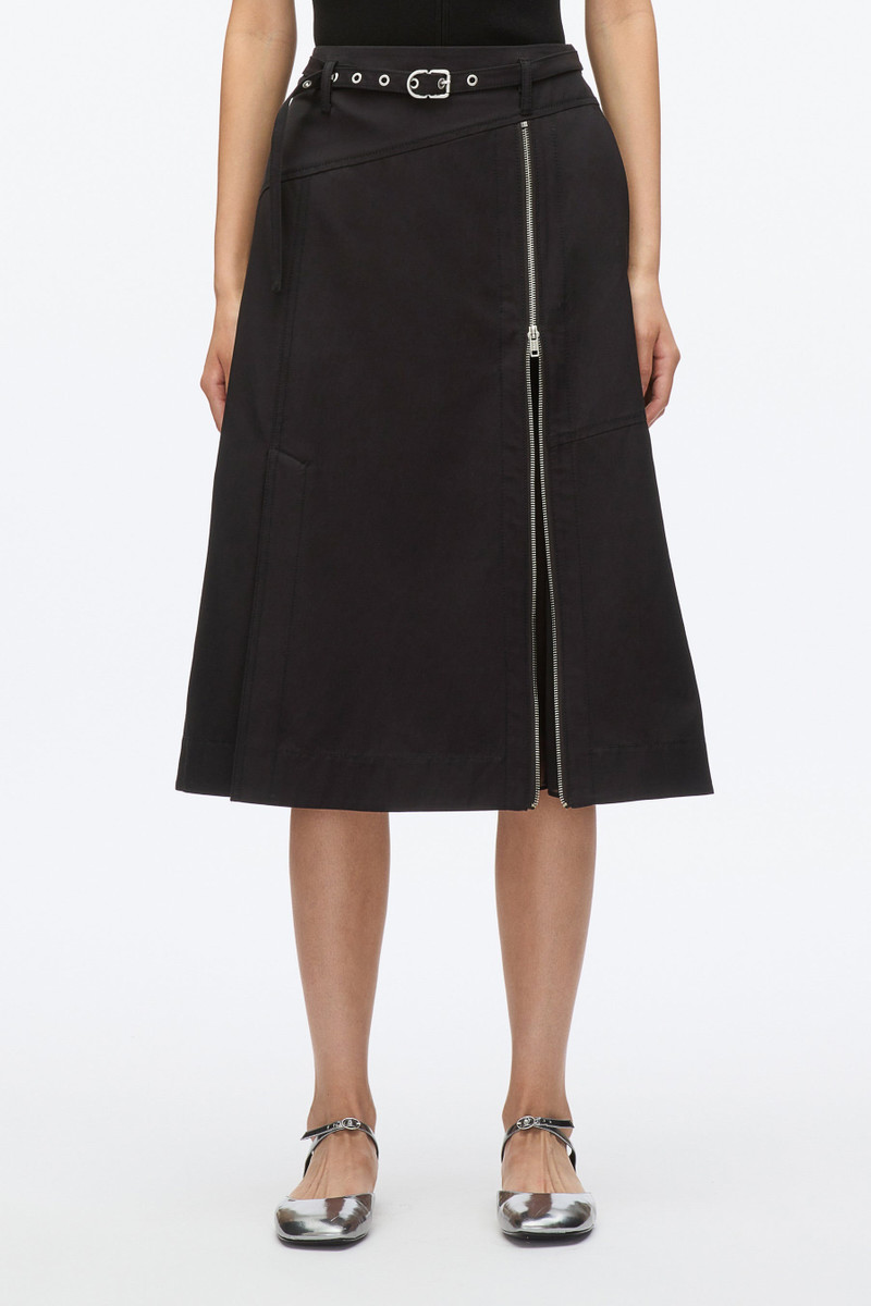 3.1 Phillip Lim Utility Skirt with Zip Chiffon Godet outlook