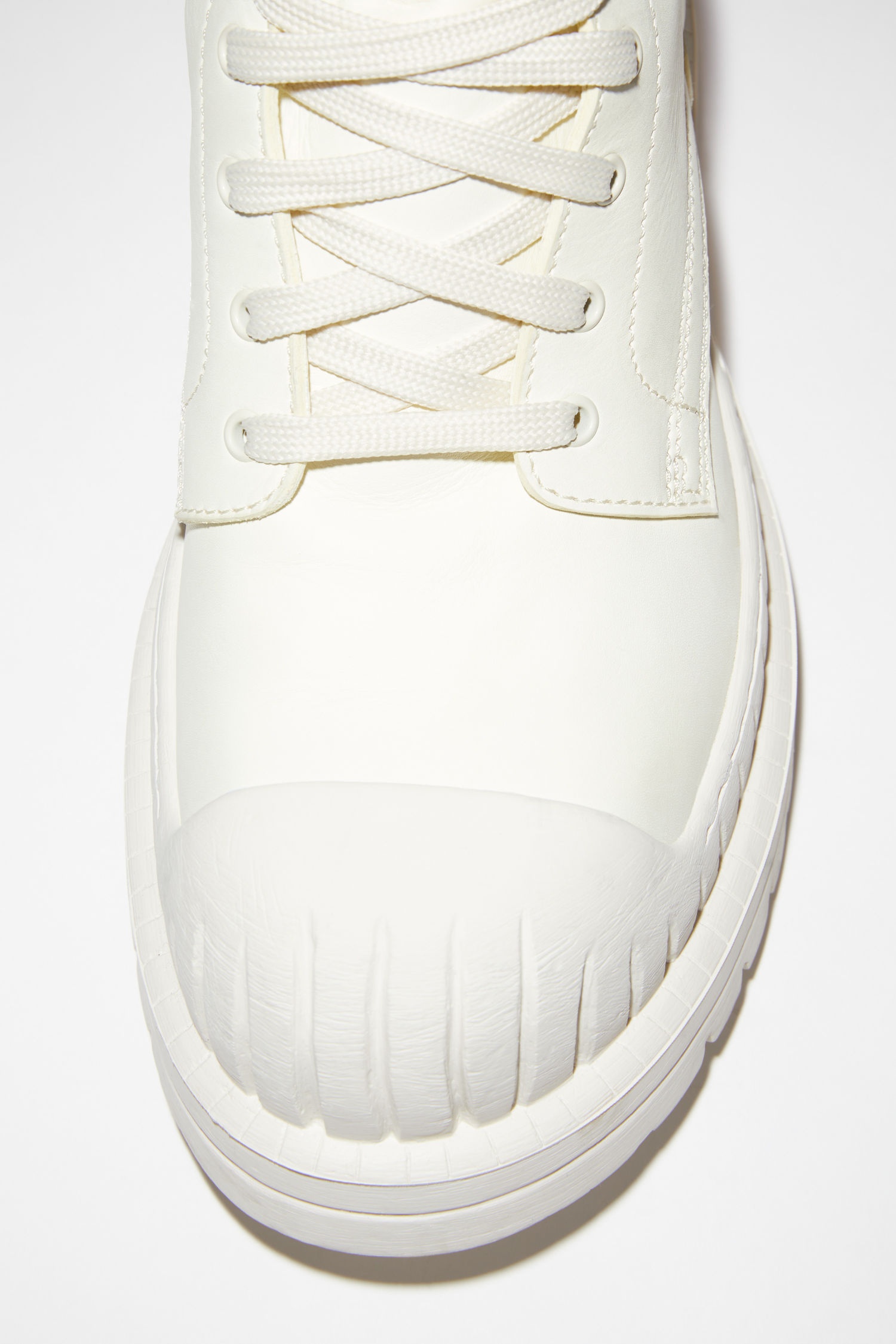 Lug sole ankle boots - Pale yellow/white - 6