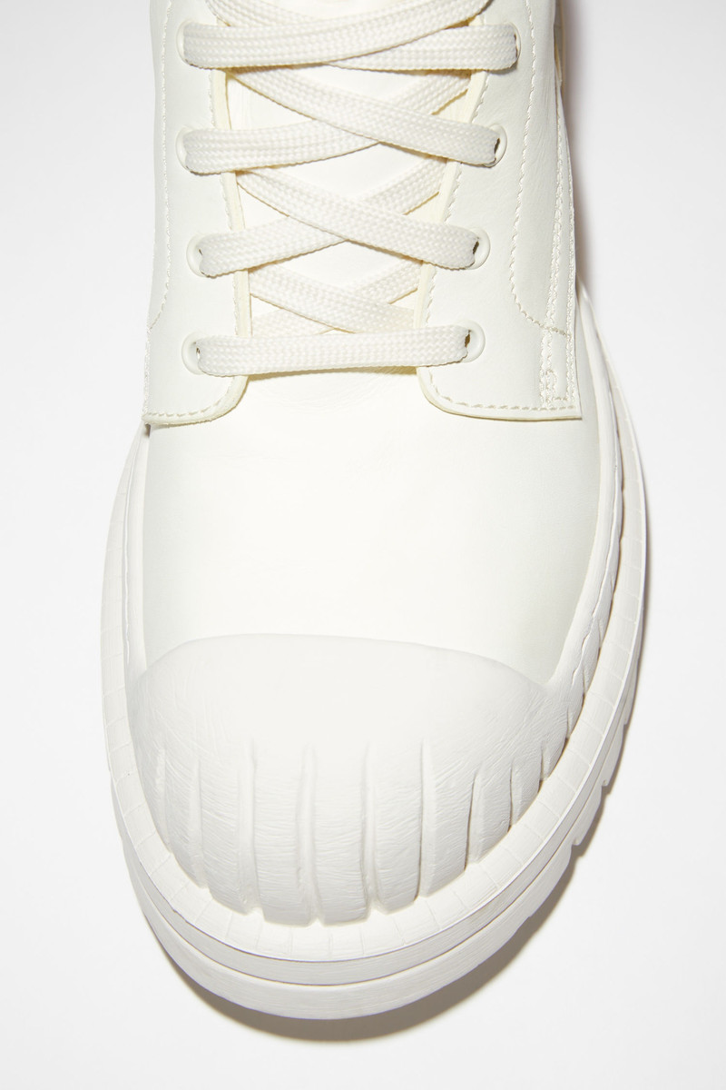 Lug sole ankle boots - Pale yellow/white 6