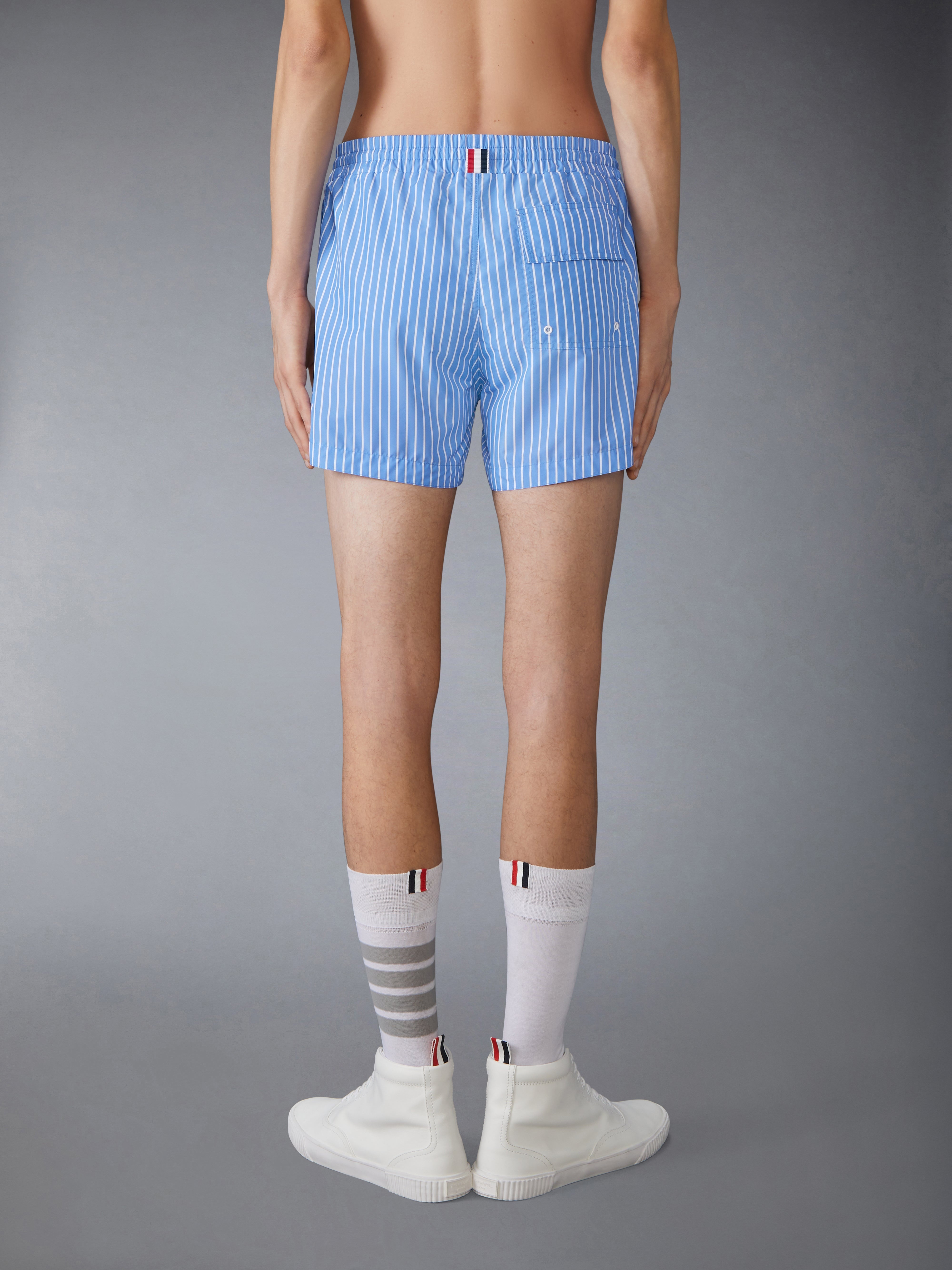PINSTRIPE PRINTED TECH SWIM SHORTS - 3