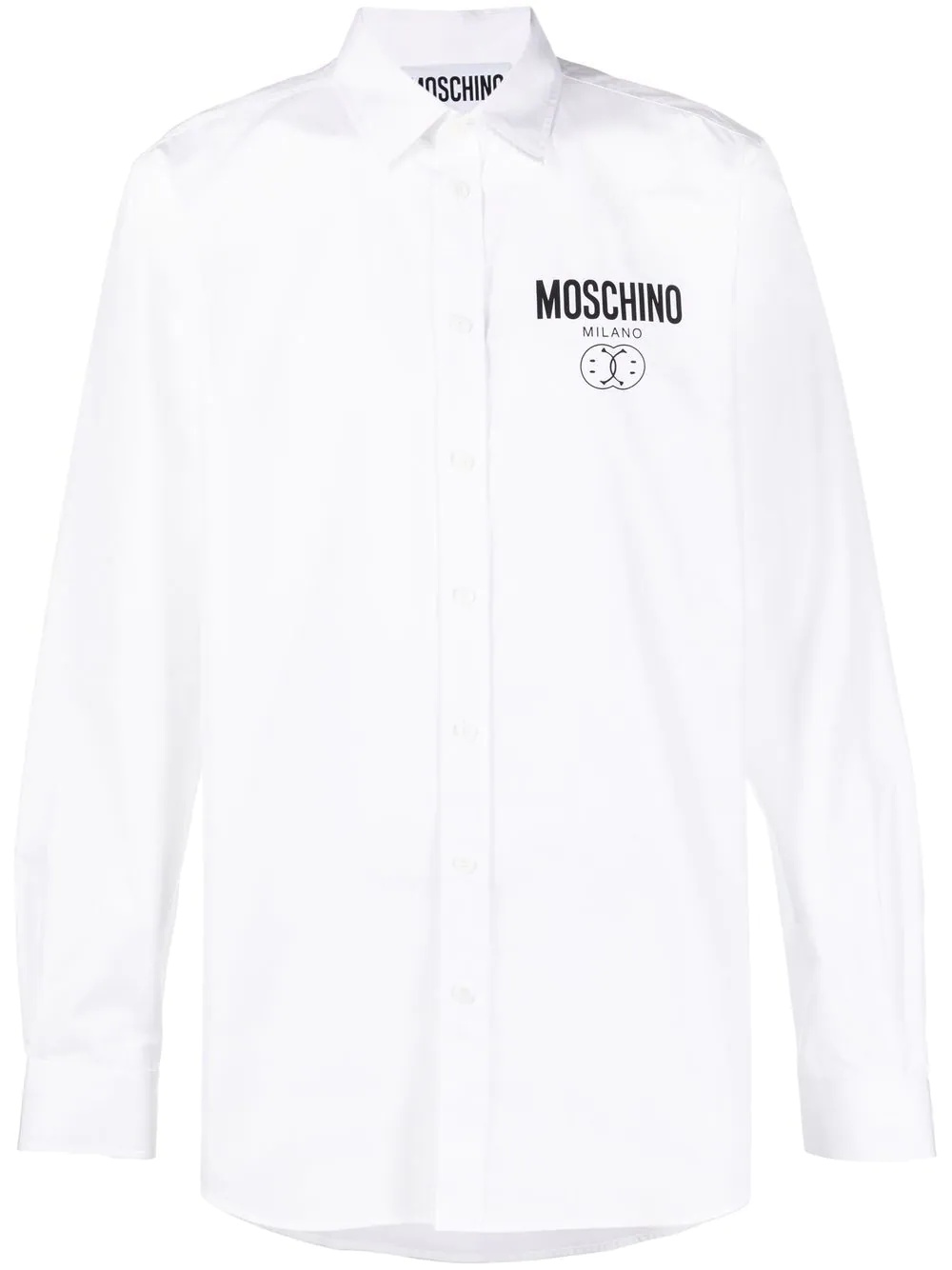 logo-print long-sleeve shirt - 1