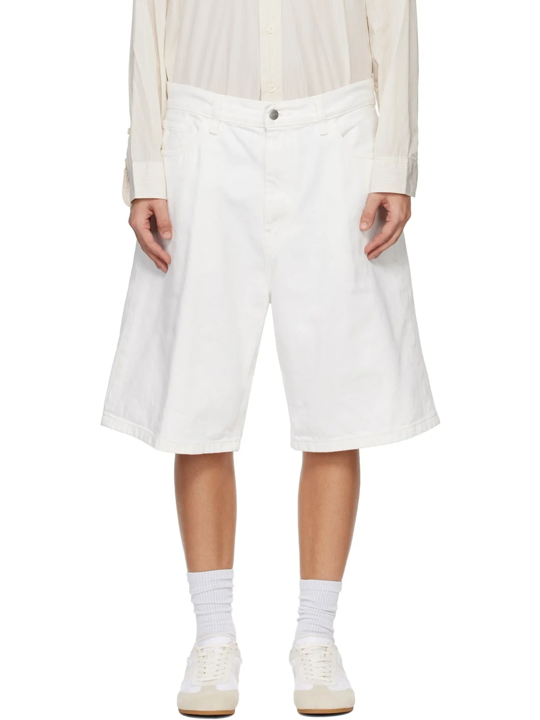 White Brandon Shorts - 1