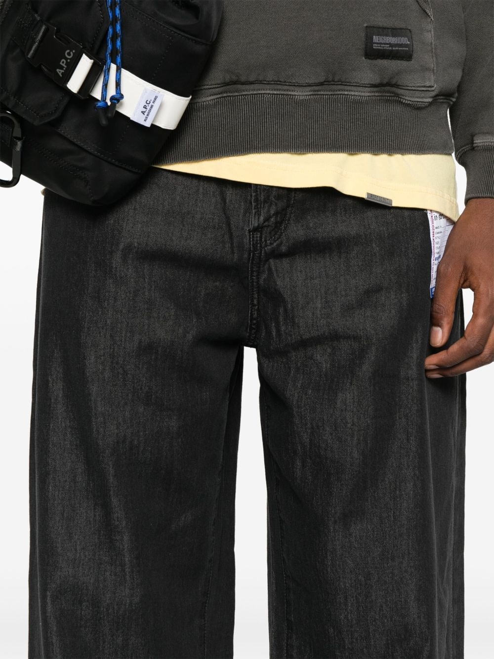 drawstring-hem jeans - 5