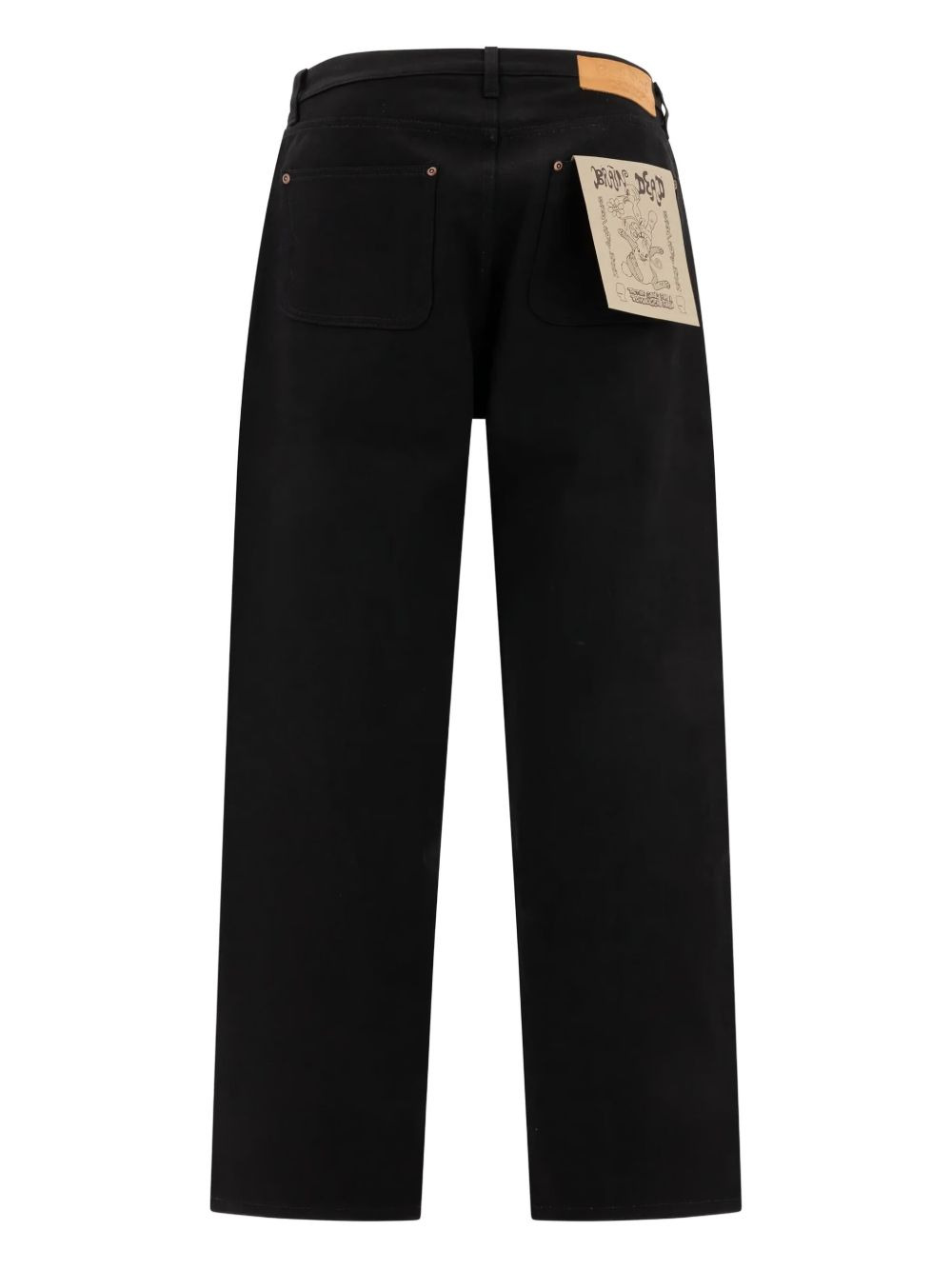 logo-patch cotton jeans - 3