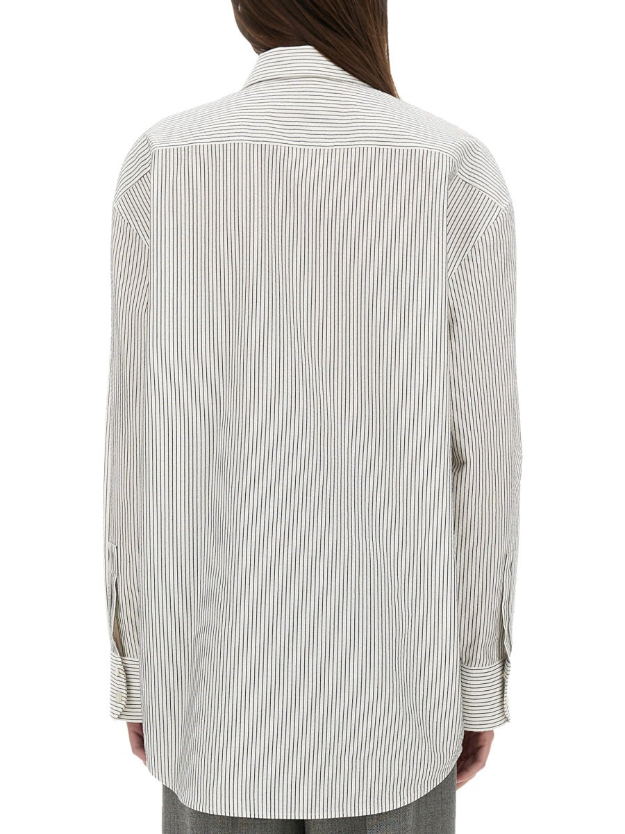 Saint Laurent Women Striped Cotton Shirt - 3