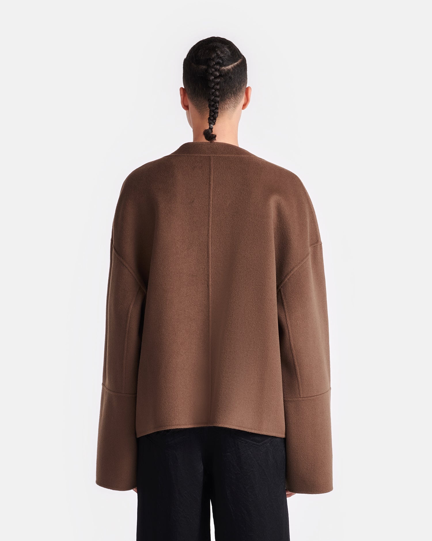 Double Wool And Silk Blend Jacket - 3