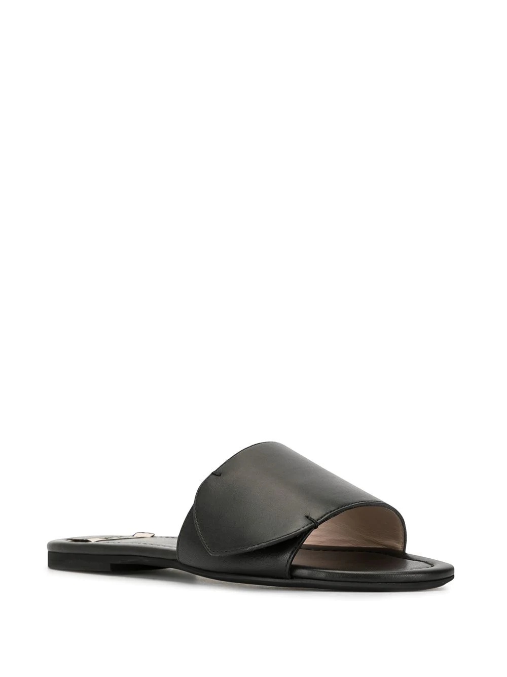 slip-on leather sandals - 2