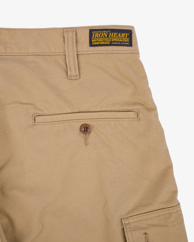 9OZ CANVAS MILITARY CARGO SHORTS - BEIGE 5