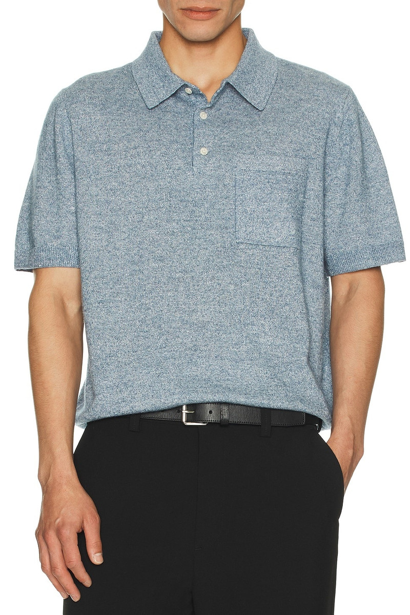 Vince Linen Cashmere Short Sleeve Pocket Polo outlook