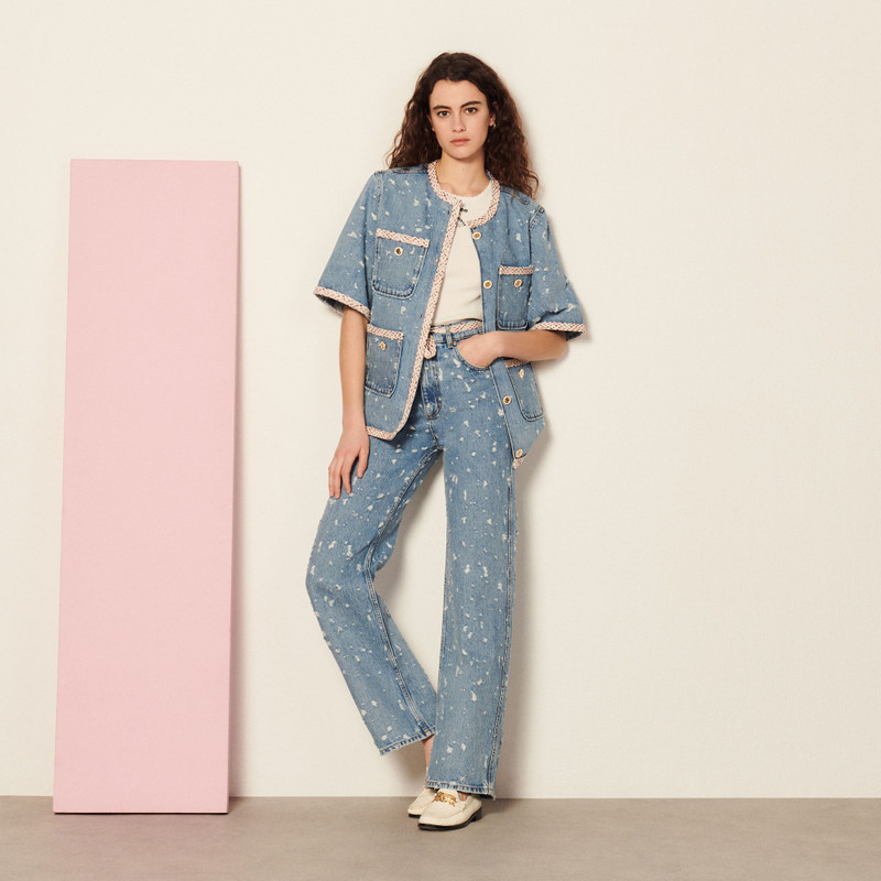 Sandro Torn effect jeans outlook