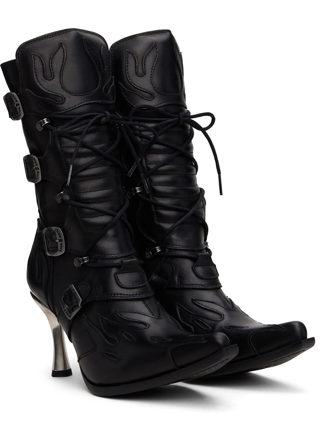 Black New Rock Edition Rockstar Boots - 4