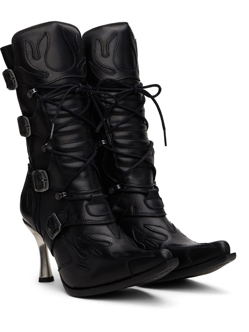 Black New Rock Edition Rockstar Boots 4