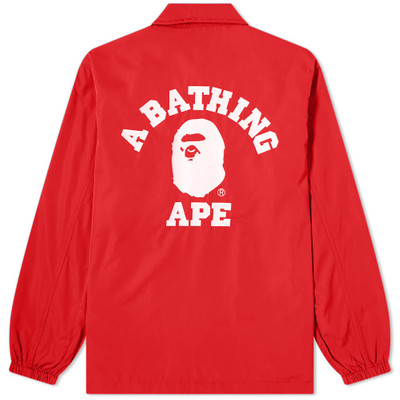 A BATHING APE® A Bathing Ape College Coach Jacket outlook