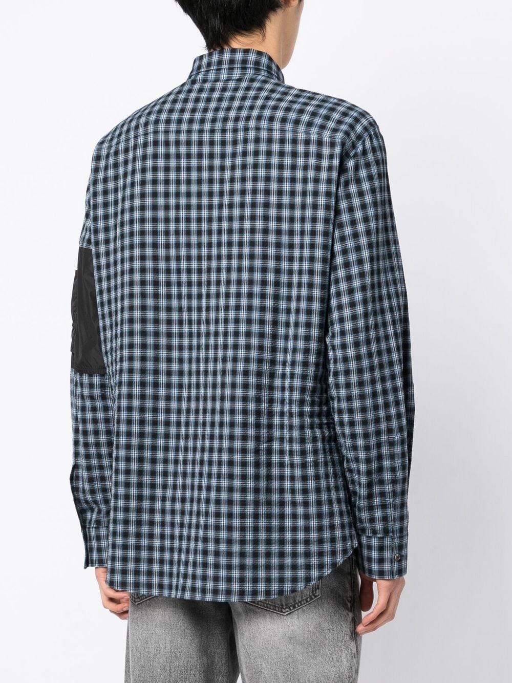 plaid-print zip-pocket shirt - 4