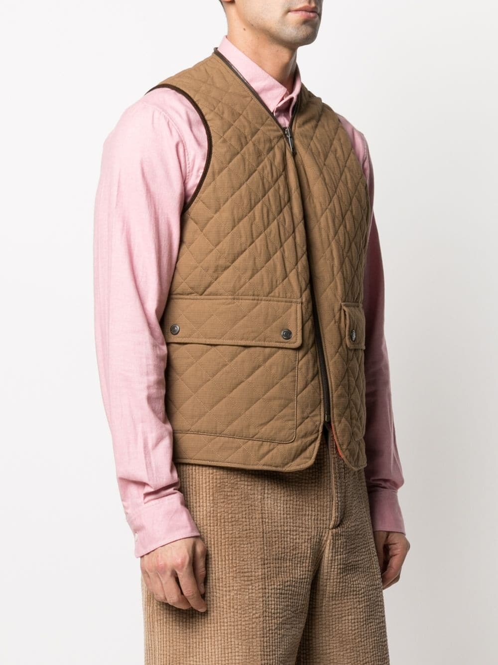 sleeveless quilted vest - 3