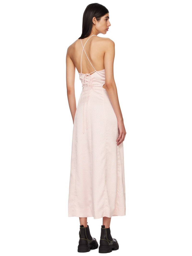 Pink Check Midi Dress 3